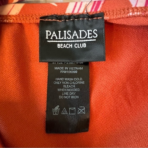 2/$30 Palisades Beach Club burnt ochre palm desert one piece swimsuit, size 14W - Picture 7 of 9